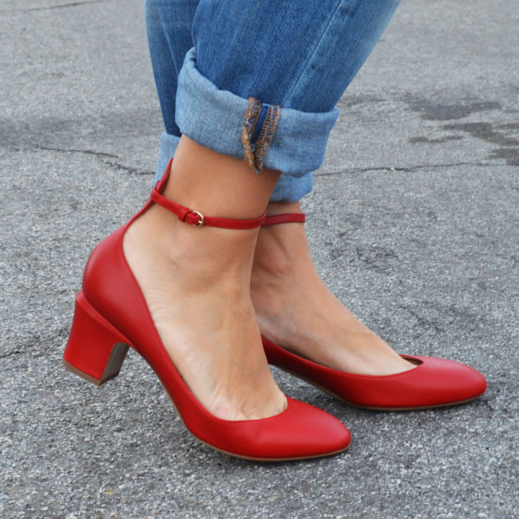 valentino tango pumps in red fall outfit Bay Area Fashionista