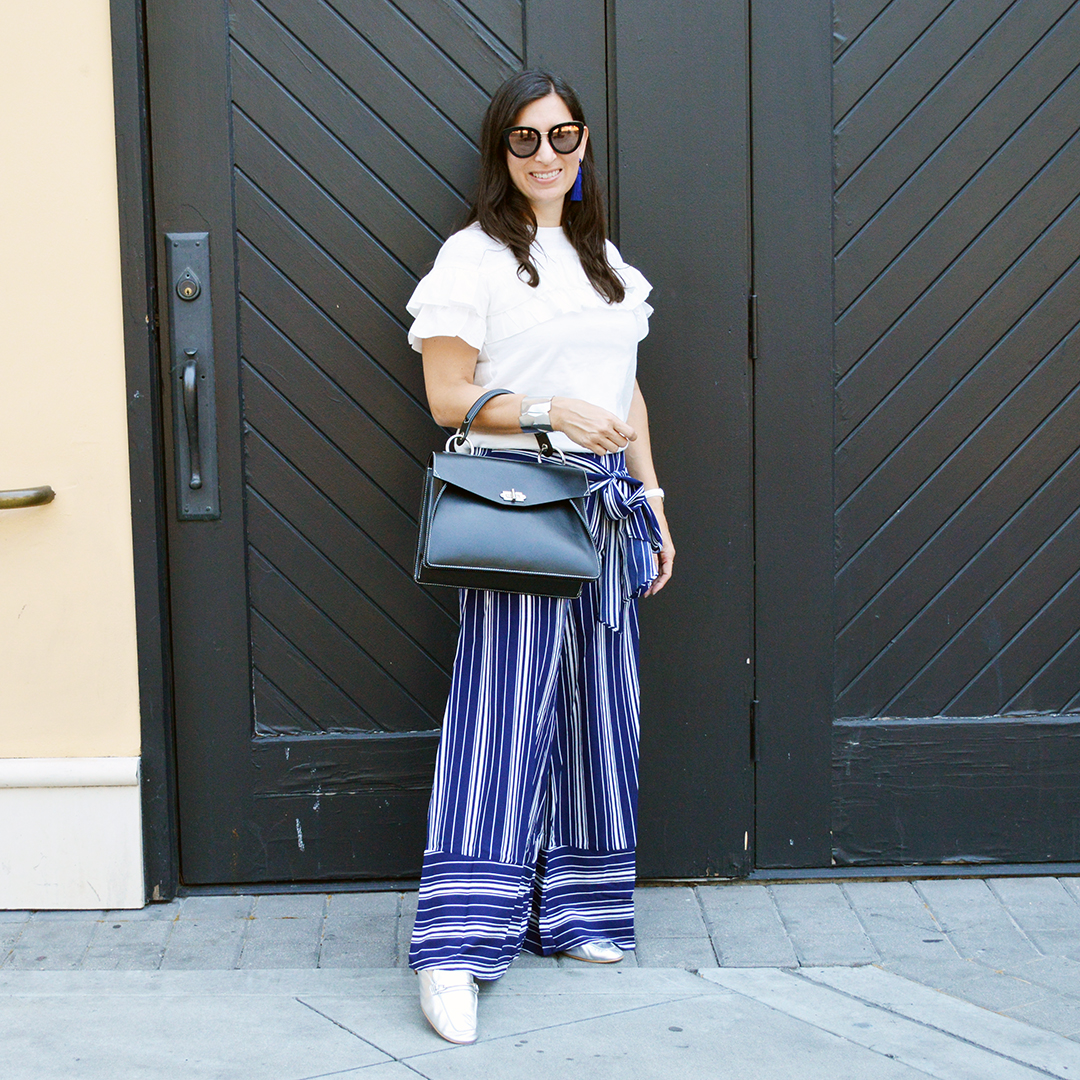 Fall wide leg pants and a ruffle top – Bay Area Fashionista