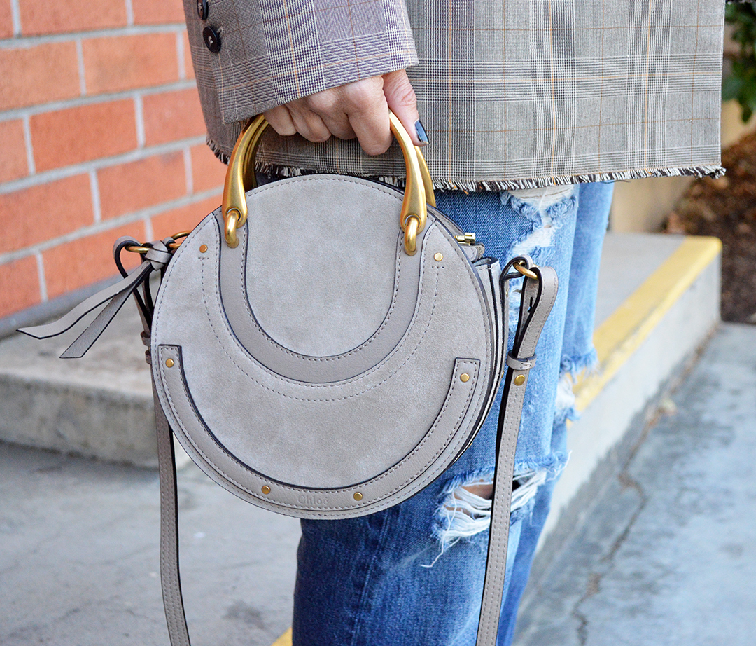 chloe pixie handbag grey suede blogger – Bay Area Fashionista