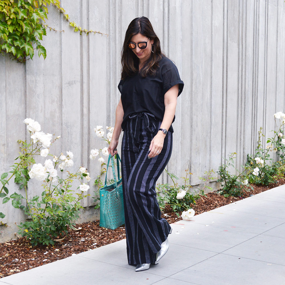 Bow tie high waist pants for summer Bay Area Fashionista