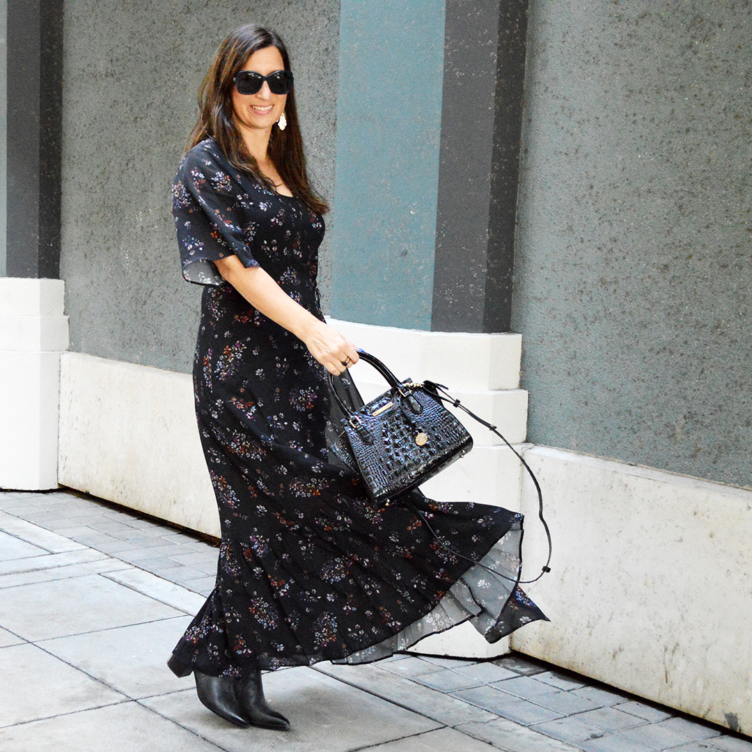 affordable fall floral dress