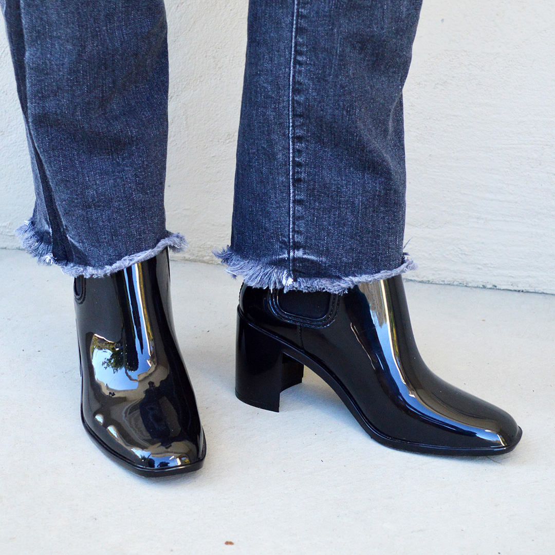 trendy rain boots