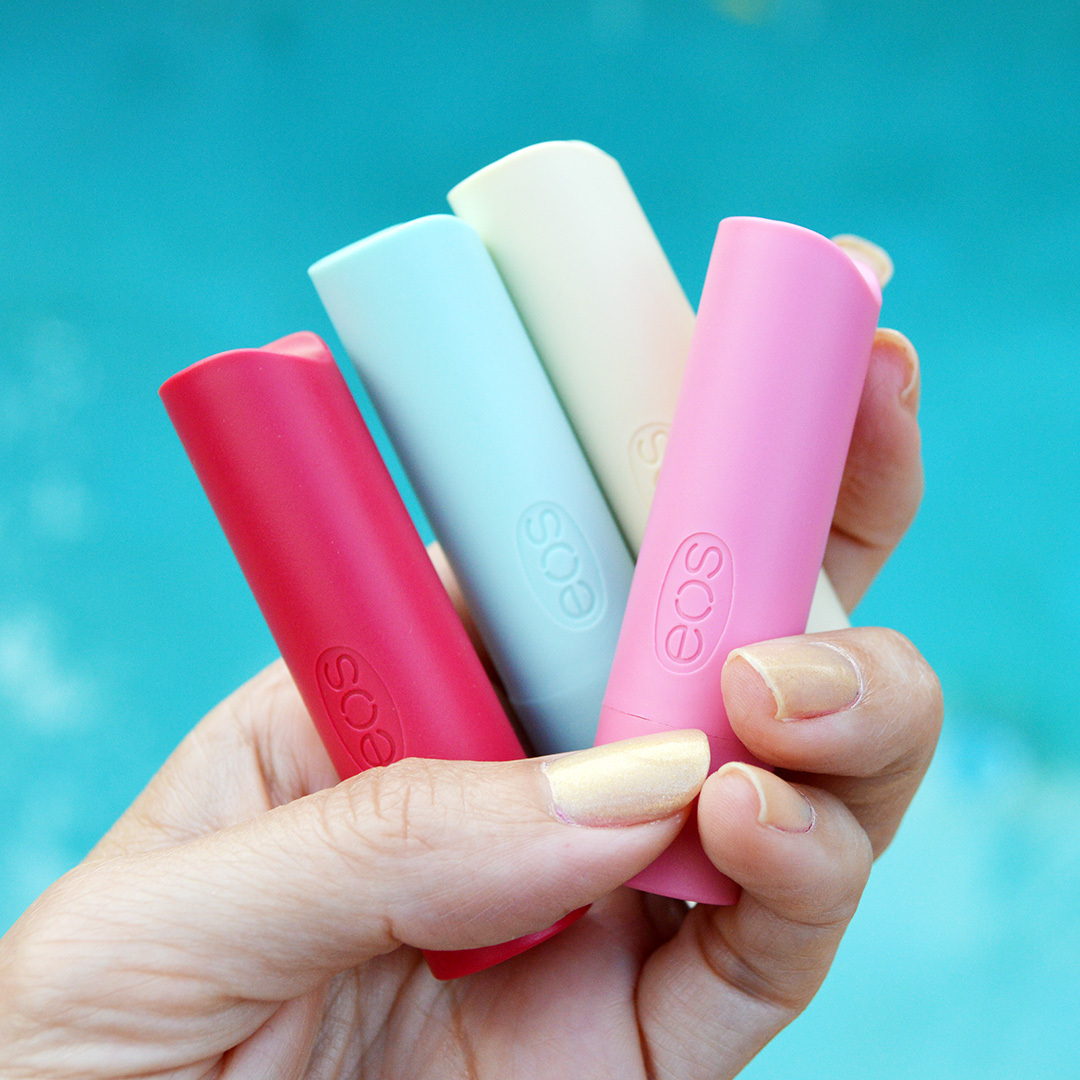 EOS lip balm beauty blogger review all flavors