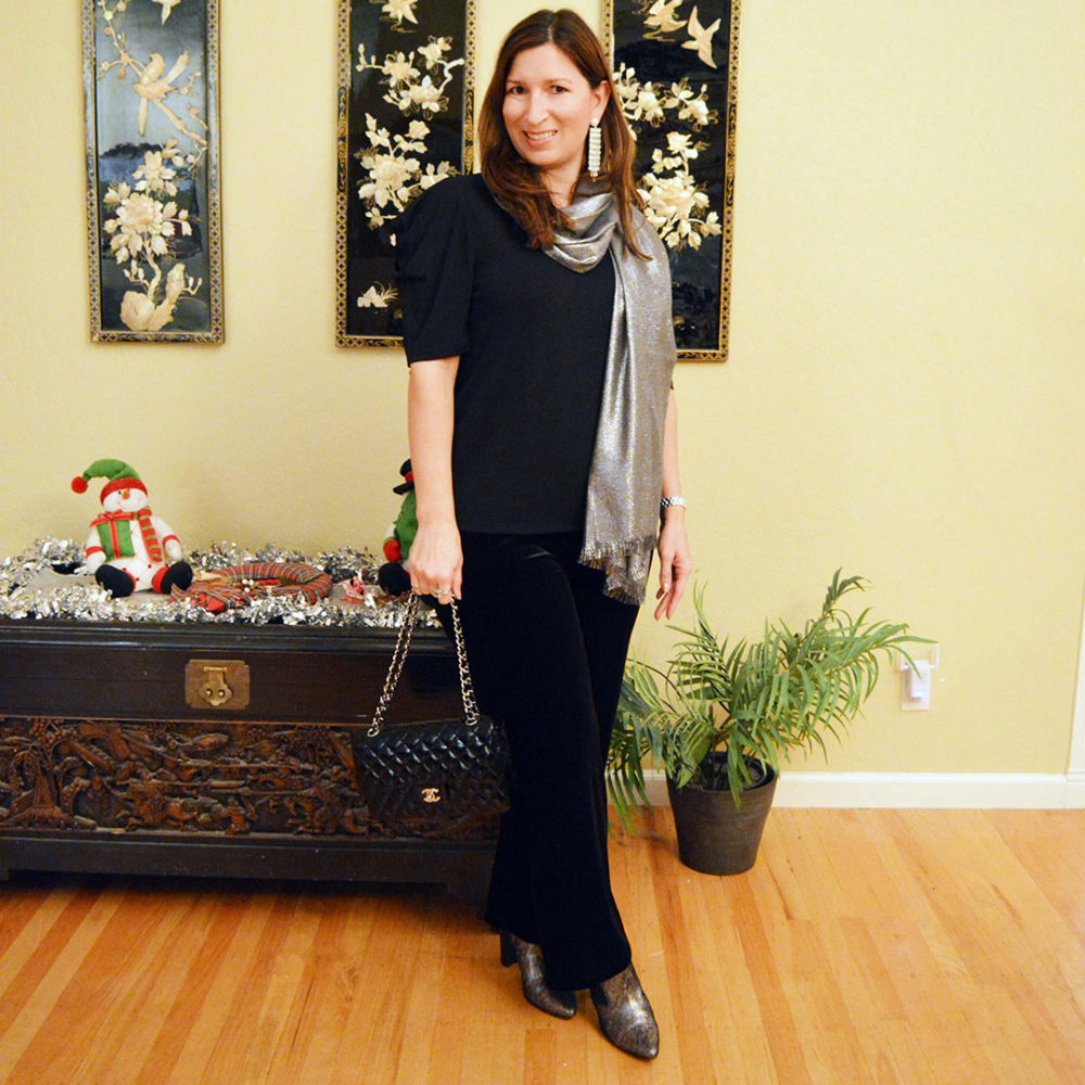 casual holiday party outfit idea