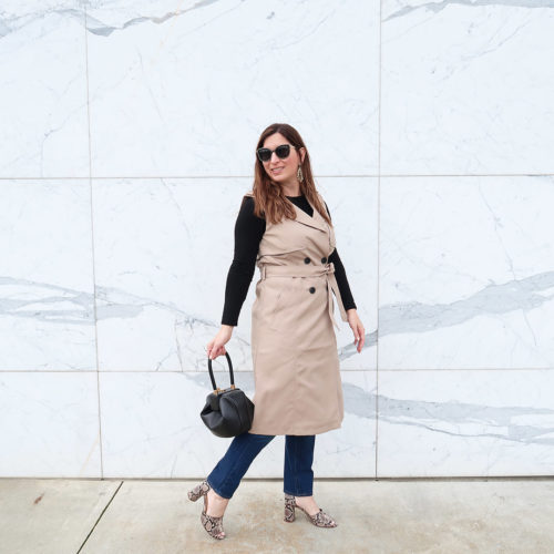 Sleeveless trench coat for spring – Bay Area Fashionista