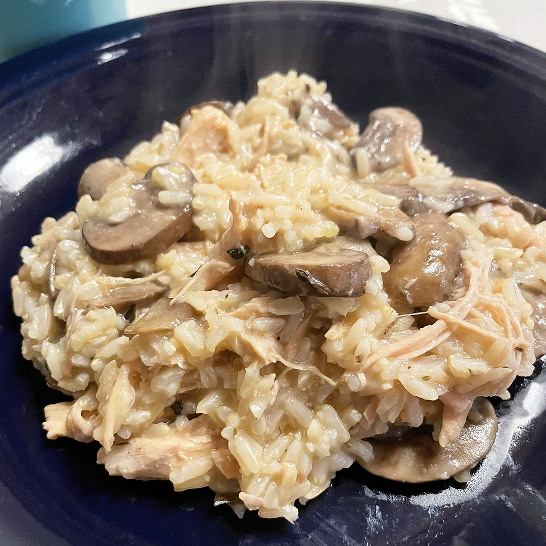 turkey mushroom risotto leftover turkey recipe ideas 