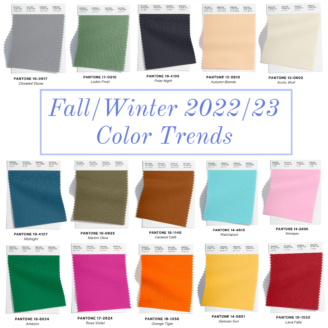 fall winter 2022 color trends - best colors this season - 40+style