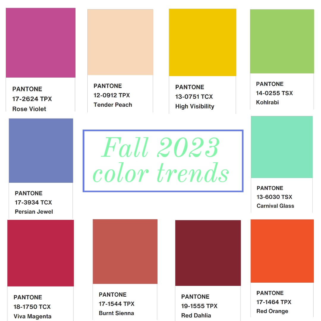 Fall 2023 color trends from Pantone and NYFW – Bay Area Fashionista