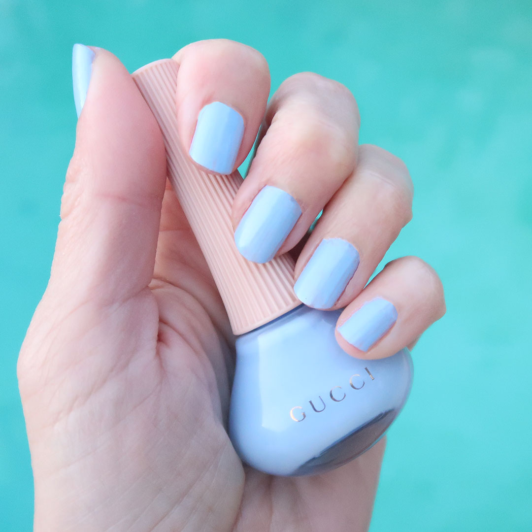 gucci lucy baby blue nail polish spring 2023 review