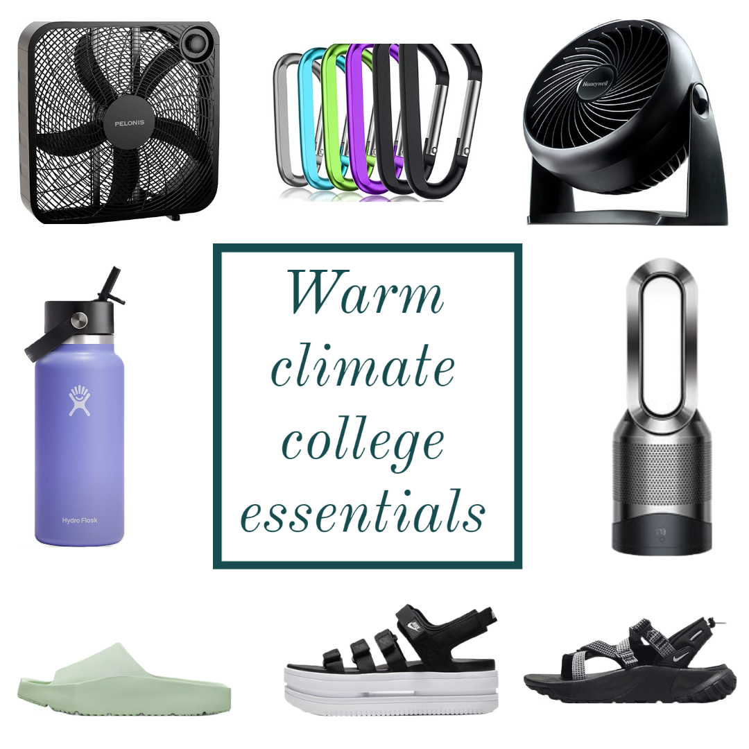 how to shop for college in a warm climate dorm essentials