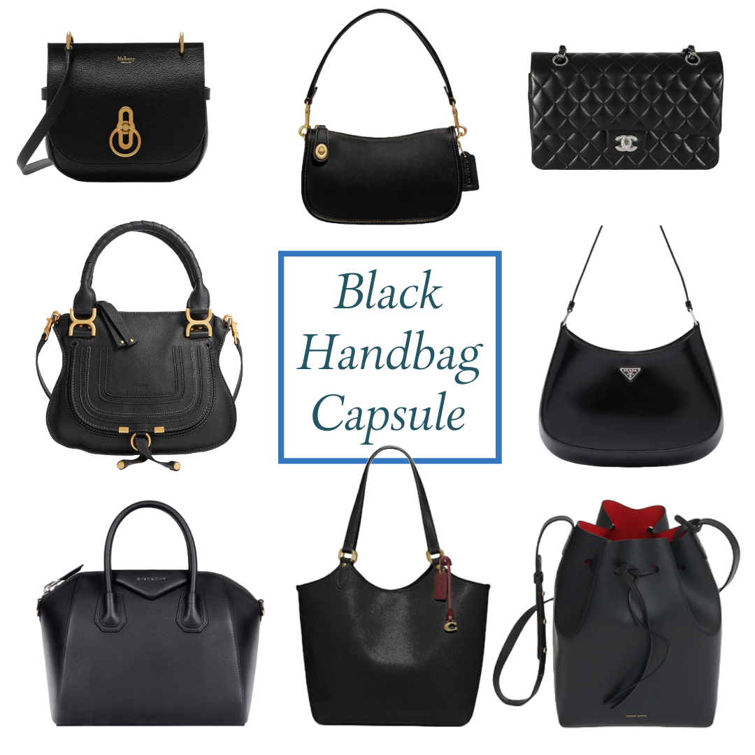 black handbag capsule wardrobe