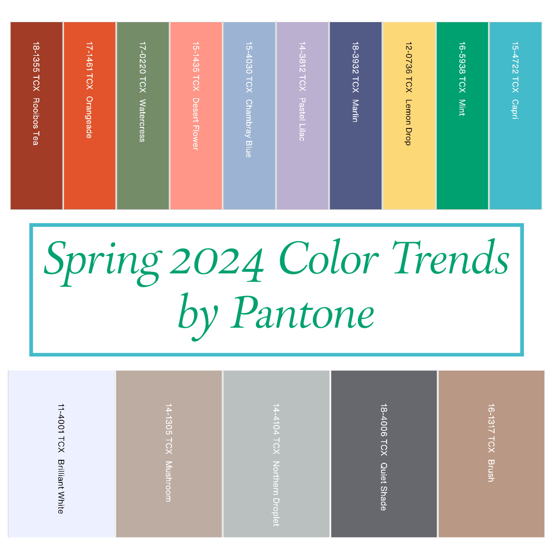 spring 2024 color trends pantone new york fashion week nyfw ss24
