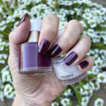 Fall manicure idea sparkling violet fall manicure ideas