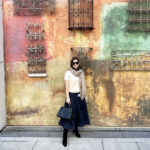 Denim maxi skirt for spring long denim full skirt trend petite